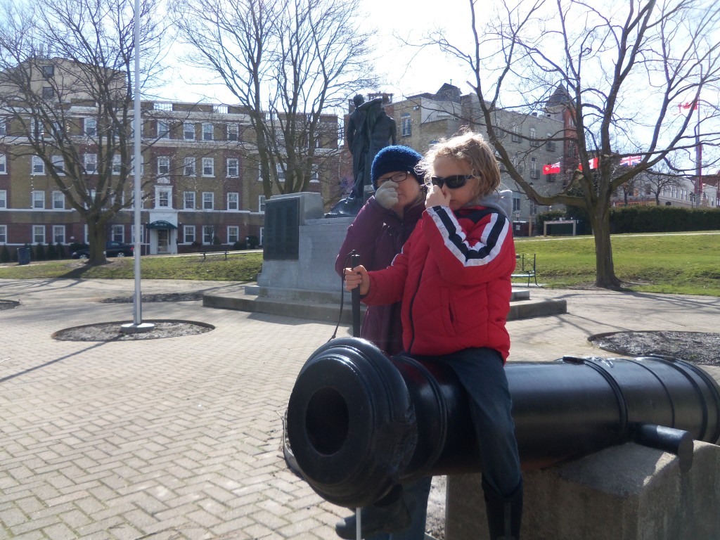 icole and son Jonah executing Dr. Buteyko's body oxygenation test, atop a cannon in Stratford, Ontario's Memorial Gardens.